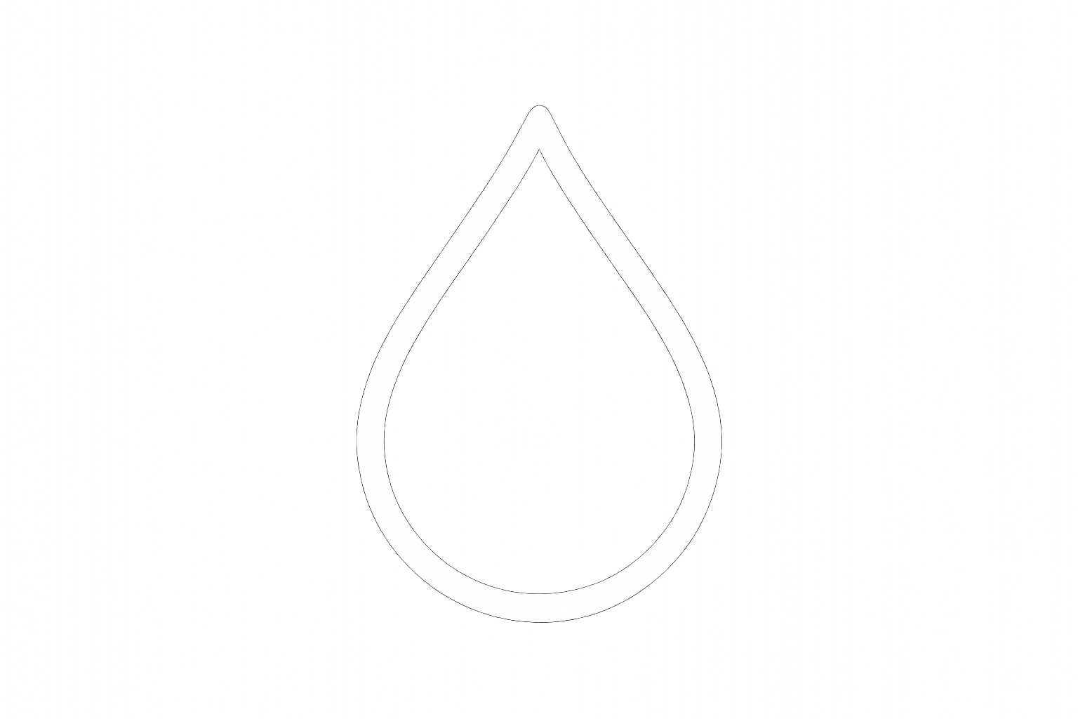 generiere ein Icon von einem Tropfen in weißer Farbe bitte